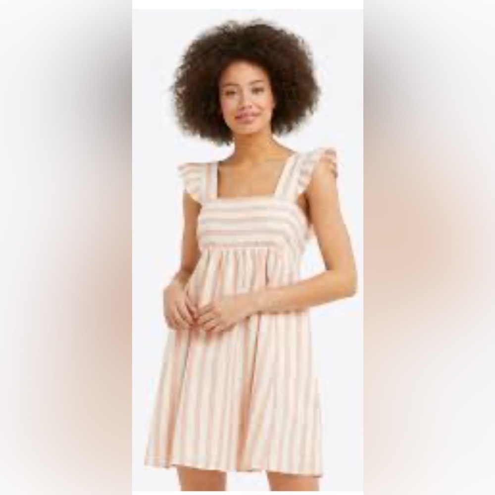 💕Striped Ruffle Sleeve Dress💕